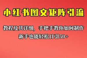 (6581期)新手也能日引50+的【小红书图文矩阵引流法】!超详细理论+实操的课程