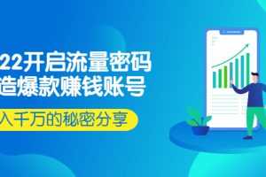 （2517期）2022开启流量密码：打造爆款赚钱账号，年入千万的秘密分享