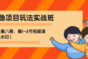 (1190期)宅男 《闲鱼项目玩法实战班 》线上第八期,第1-3节视频课(无水印)