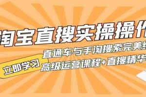 （7618期）淘宝直搜实操操作 直通车与手淘搜索完美结合（高级运营课程+直搜精华实战）