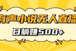 （7302期）有声小说无人直播，睡着觉日入500，保姆式教学