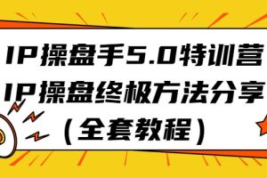 IP操盘手5.0特训营，IP操盘终极方法分享（全套教程）