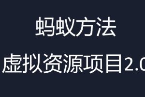 虚拟资源掘金课，虚拟资源的全套玩法 价值1980元