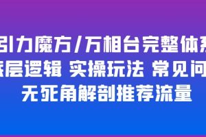 引力魔方/万相台完整体系 底层逻辑 实操玩法 常见问题 无死角解剖推荐流量