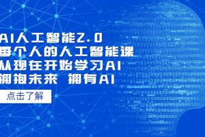 AI人工智能2.0：每个人的人工智能课：从现在开始学习AI 拥抱未来 拥抱AI（5月更新）