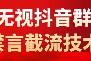 外面卖1500抖音粉丝群无视禁言截流技术，抖音黑科技，直接引流，0封号（教程+软件）