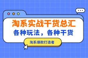 淘系实战干货总汇：各种玩法，各种干货，淘系爆款打造者