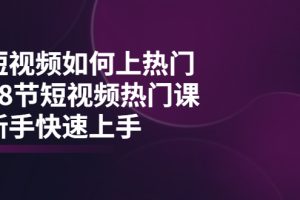 短视频如何上热门，突破播放量卡在500的限制，新手快速上手（28节课）