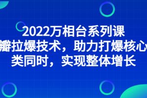 2022万相台系列课，最新拉爆技术，助力打爆核心品类的同时，实现整体增长