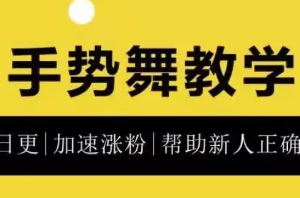 0基础学习抖音手势舞教程，助你持续输出热门短视频【无水印】