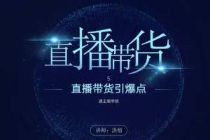 王通《直播带货引爆点》，教你直播带货年赚100万【视频课程】