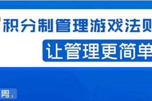 宅男·积分制管理游戏法则，让你从0到1，从1到N+，玩转积分制管理。