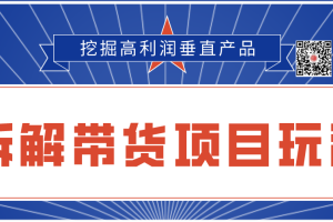 陆明明2020抖音短视频带货3月6号：拆解短视频带货项目玩法，挖掘高利润垂直产品