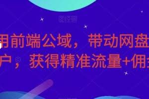 利用前端公域，带动网盘新用户，获得精准流量+佣金（揭秘）