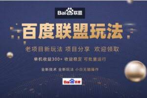 （13076期）百度联盟 单机300+课程分享 小白可无脑操作