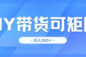（14414期）DY带货，日入300＋矩阵无上限