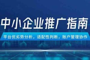 中小企业竞价推广指南，平台优劣势分析，适配性判断，账户管理协作