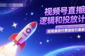 视频号直播底层逻辑和投放计划，短视频微付费撬短引最新打法