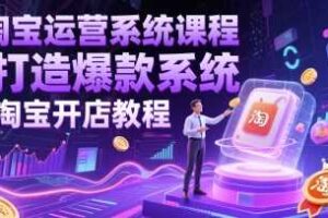 淘宝运营系统课程-打造爆款系统-淘宝开店教程