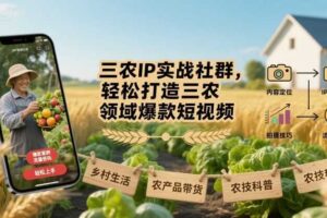 三农IP实战社群，轻松打造三农领域爆款短视频