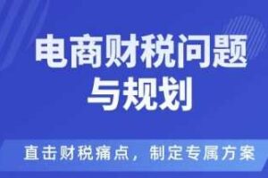 电商企业财税风险与规避，直击财税痛点，制定专属方案