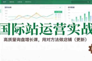 国际站运营实战，高质量询盘增长课，用对方法做店铺（更新）