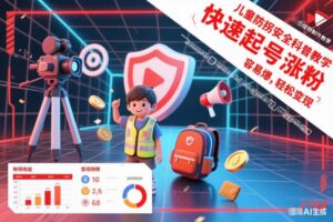 儿童防拐安全科普知识视频制作教学,快速起号涨粉,容易爆,轻松变现