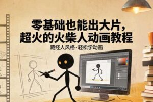 零基础也能出大片，超火的火柴人动画教程（藏经人风格）