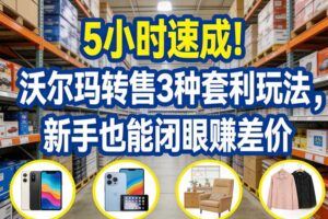 5小时速成！沃尔玛转售3种套利玩法，新手也能闭眼賺差价