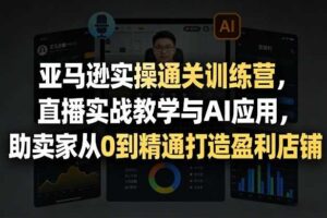 亚马逊实操通关训练营,直播实战教学与AI应用,助卖家从0到精通打造盈利店铺(更新3月23日)