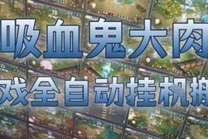 吸血鬼大肉！游戏全自动挂G搬砖，一台电脑开40个窗口日入500+，无需人工值守【揭秘】