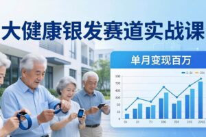 (17754期)大健康银发赛道实战课:拆解视频号线索型 IP 单月变现百万逻辑,教你精准获客高效变现
