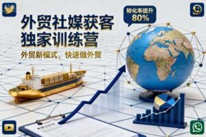 外贸社媒获客独家训练营,外贸新模式,快速做外贸(更新26年3月)