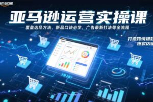 亚马逊运营实操课,覆盖选品方法、新品口诀必学、广告最新打法等全流程,打造跨境爆款店铺(更新4月)