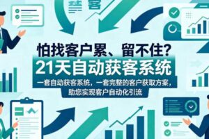 怕找客户累、留不住？21天自动获客系统，一套完整的客户获取方案，助您实现客户自动化引流【原创双语字幕】