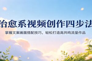 治愈系视频创作四步法：掌握文案画面搭配技巧，轻松打造高共鸣流量作品