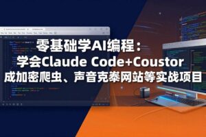 （17941期）零基础学AI编程：学会Claude Code+Cursor完成加密爬虫、声音克隆网站等实战项目