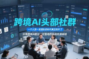 跨境AI头部社群,一个人顶一支团队的时代真正的开始了,分享跨境AI前沿,可落地的实战经验(更新5月11日)