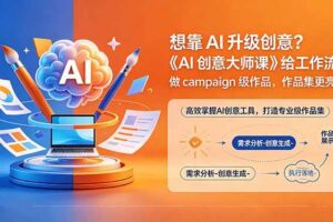 (18460期)想靠AI升级创意?《AI创意大师课》给工作流,做campaign级作品,作品集更亮眼【原创双语字幕】